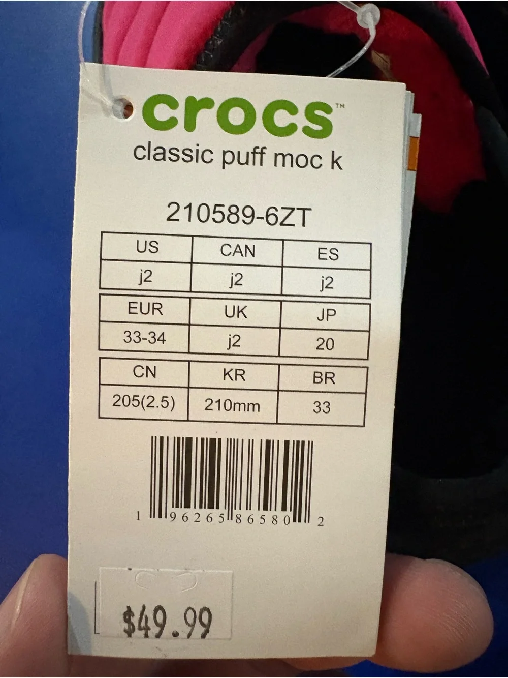 CROCS Kids Pink Quilted Slip-On Clogs